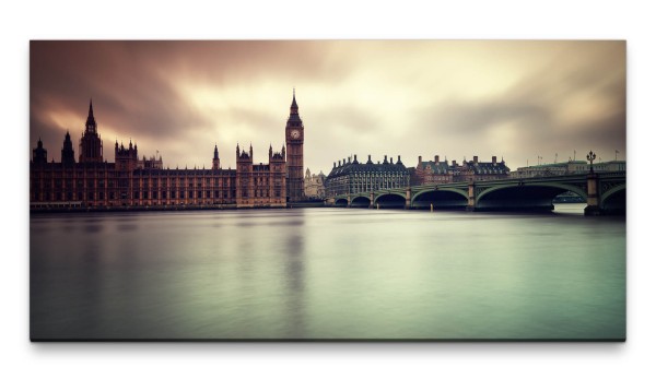 Bilder XXL London mit Tower 50x100cm Wandbild auf Leinwand