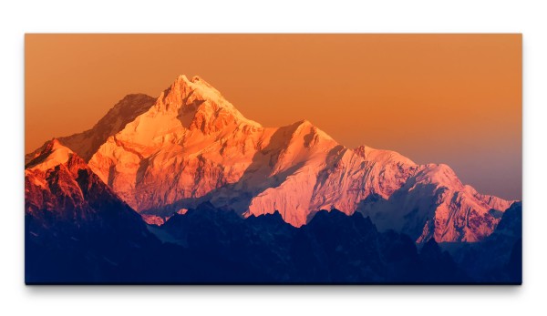 Bilder XXL Mount Kanchenjugha 50x100cm Wandbild auf Leinwand