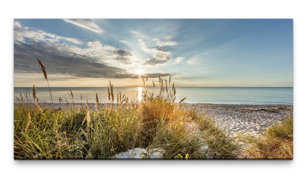 Bilder XXL Unberührter Strand 50x100cm Wandbild auf Leinwand