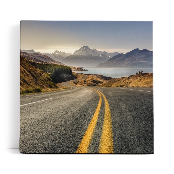 Lake Pukaki Neuseeland Straße Berge See Gebirge