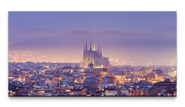 Bilder XXL Barcelona 50x100cm Wandbild auf Leinwand