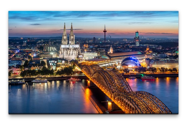 Bilder XXL Kölner Brücke Wandbild auf Leinwand