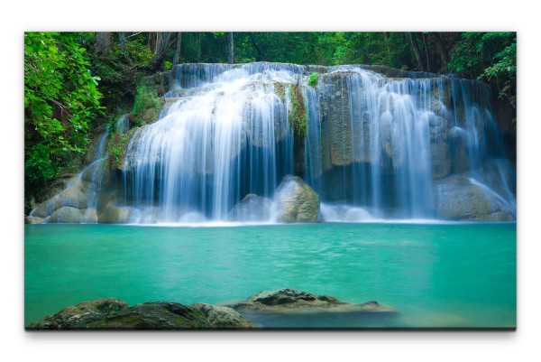 Bilder XXL Thailändischer Wasserfall Wandbild auf Leinwand