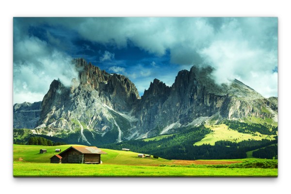 Bilder XXL Auf der Alm Wandbild auf Leinwand