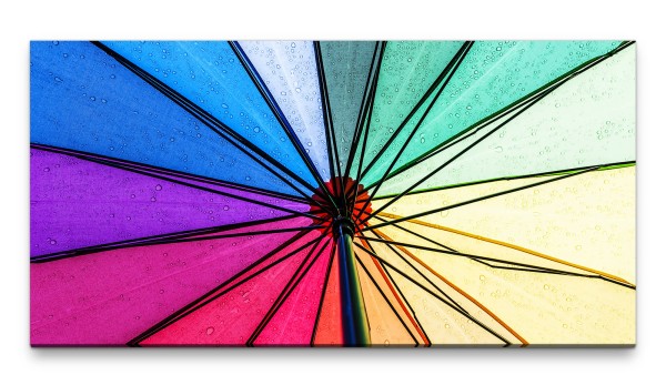 Bilder XXL Bunter Schirm 50x100cm Wandbild auf Leinwand