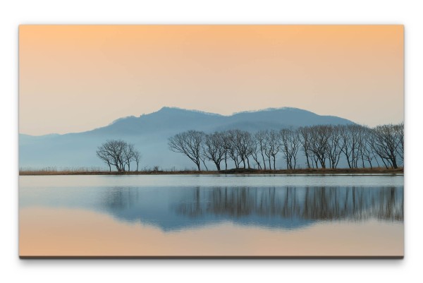 Bilder XXL Landschaft am See Wandbild auf Leinwand