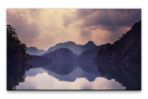 Bilder XXL Seenlandschaft Wandbild auf Leinwand