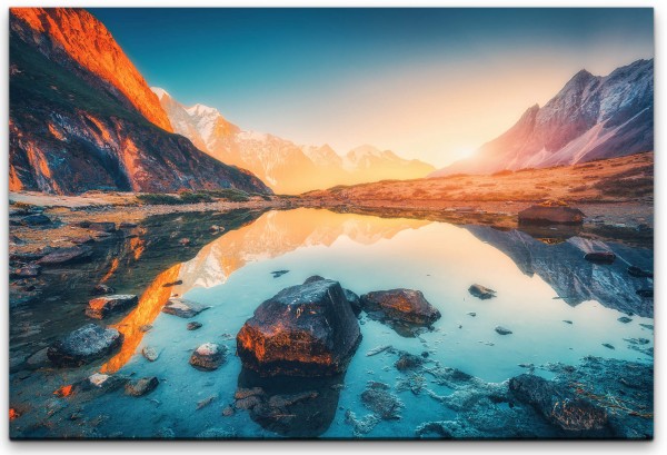 Felsen im Wasser Wandbild in verschiedenen Größen