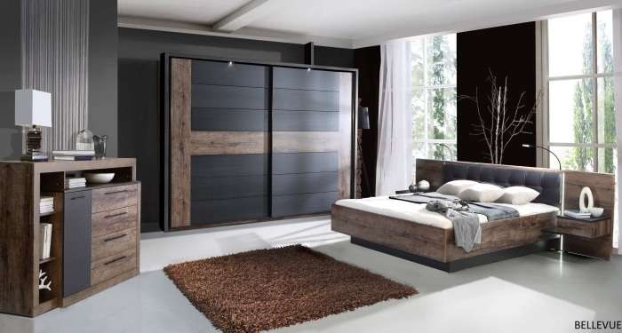 Schlafzimmer Bellevue mit Schwebetürenschrank möbel