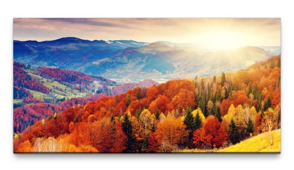 Bilder XXL Im Herbst 50x100cm Wandbild auf Leinwand