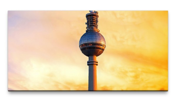 Bilder XXL Fernsehturm Berlin 50x100cm Wandbild auf Leinwand