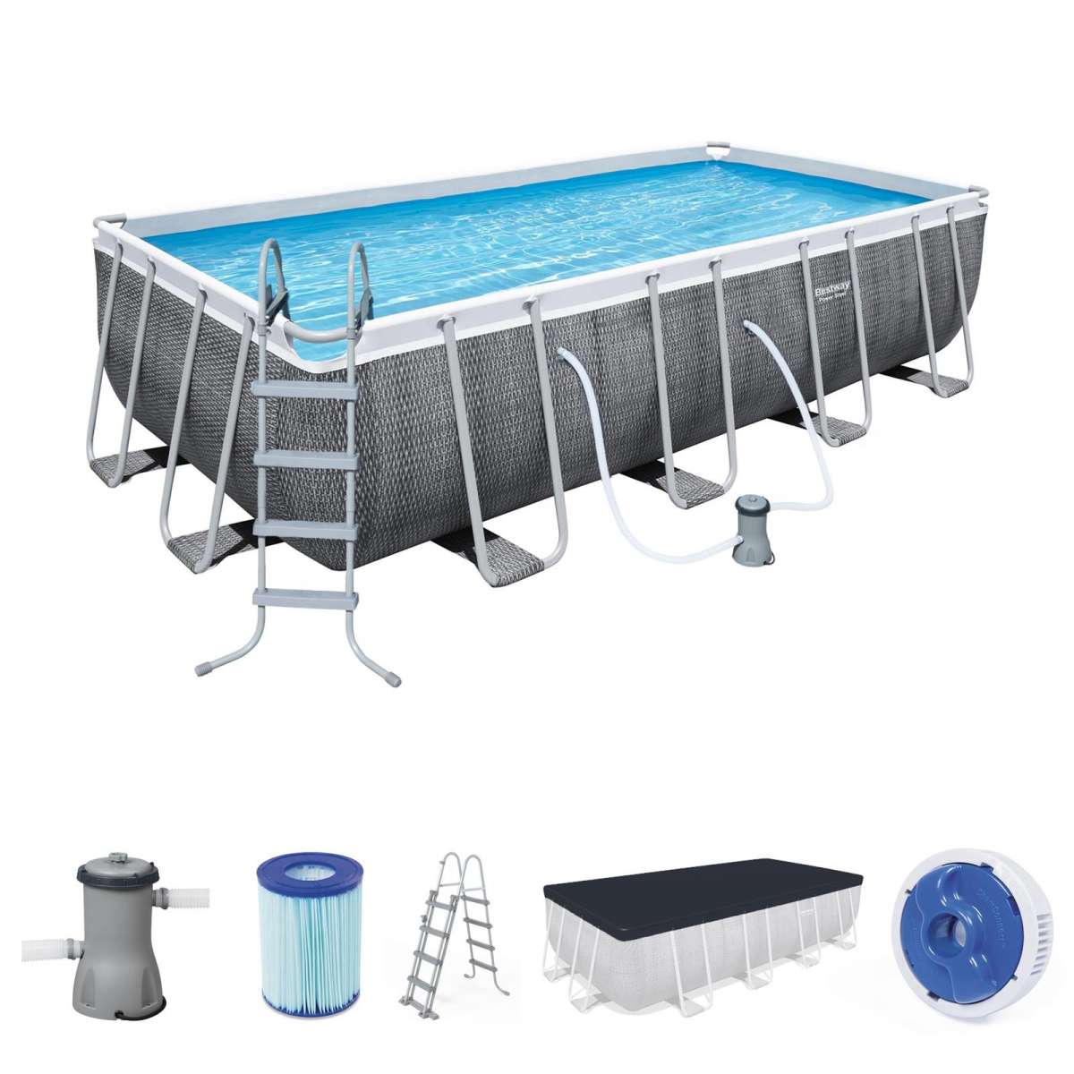 Bestway 56996 Power Steel™ Frame Pool Komplettset 488 x