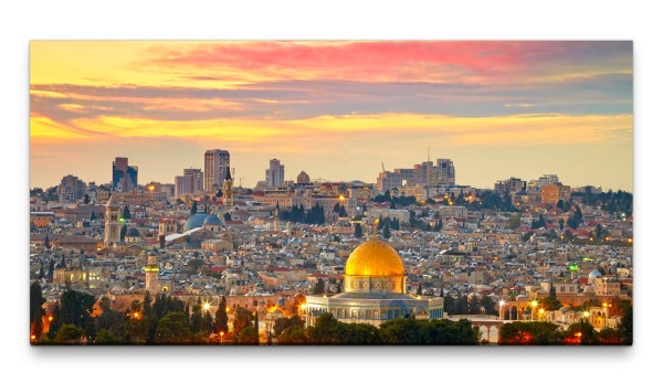 Bilder XXL Jerusalem 50x100cm Wandbild auf Leinwand