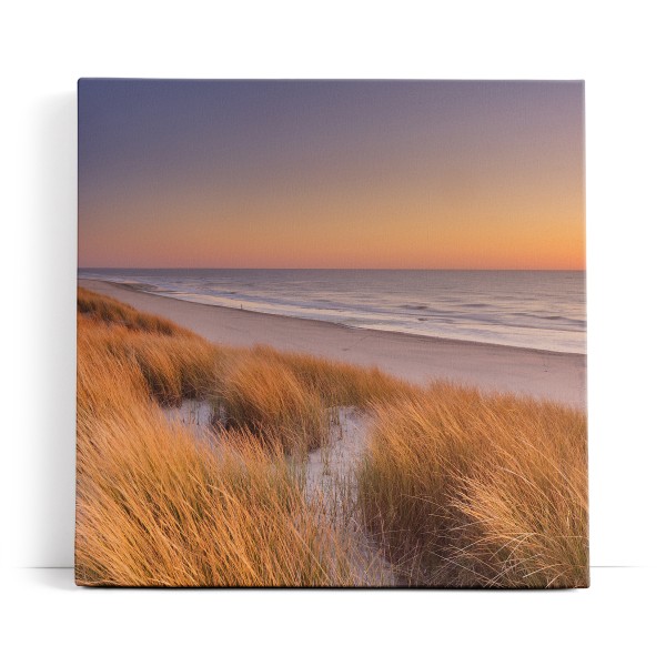 Ostsee Horizont Sandstrand Strand Meer roter Himmel