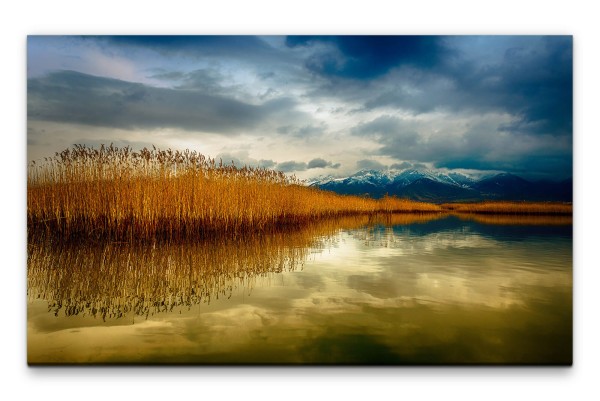 Bilder XXL Ufer am See Wandbild auf Leinwand