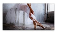 Bilder XXL Ballettschuhe 50x100cm Wandbild auf Leinwand