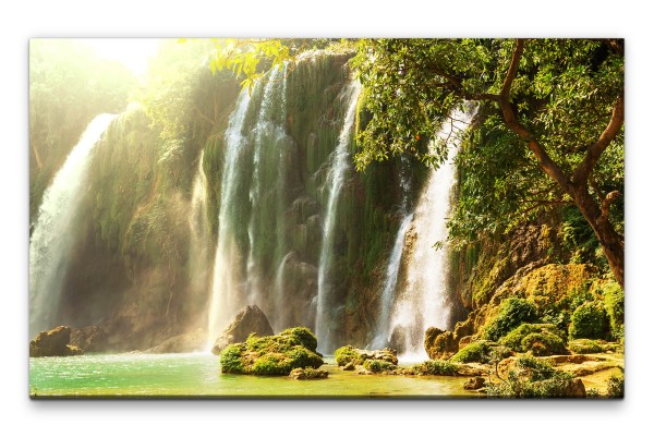 Bilder XXL Vietnamesischer Wasserfall Nahaufnahme Wandbild auf Leinwand