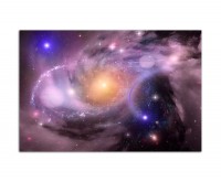 120x80cm - WANDBILD Sterne Weltall Galaxie