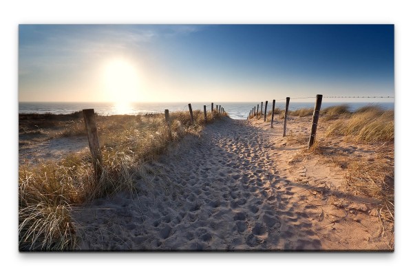 Bilder XXL Niederlande Strandweg Wandbild auf Leinwand