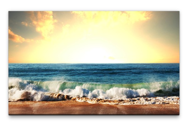 Bilder XXL Gischt am Strand Wandbild auf Leinwand