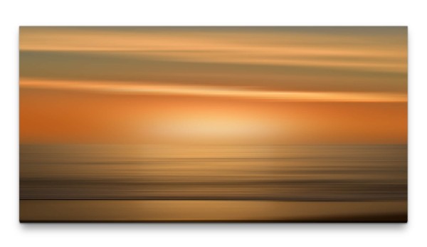 Bilder XXL Sonnenuntergang am Meer 50x100cm Wandbild auf Leinwand