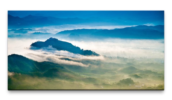 Bilder XXL Gebirgslandschaft 50x100cm Wandbild auf Leinwand