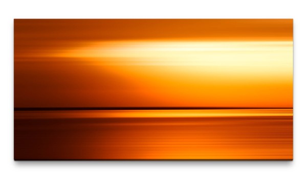 Bilder XXL Goldener Sonnenuntergang 50x100cm Wandbild auf Leinwand