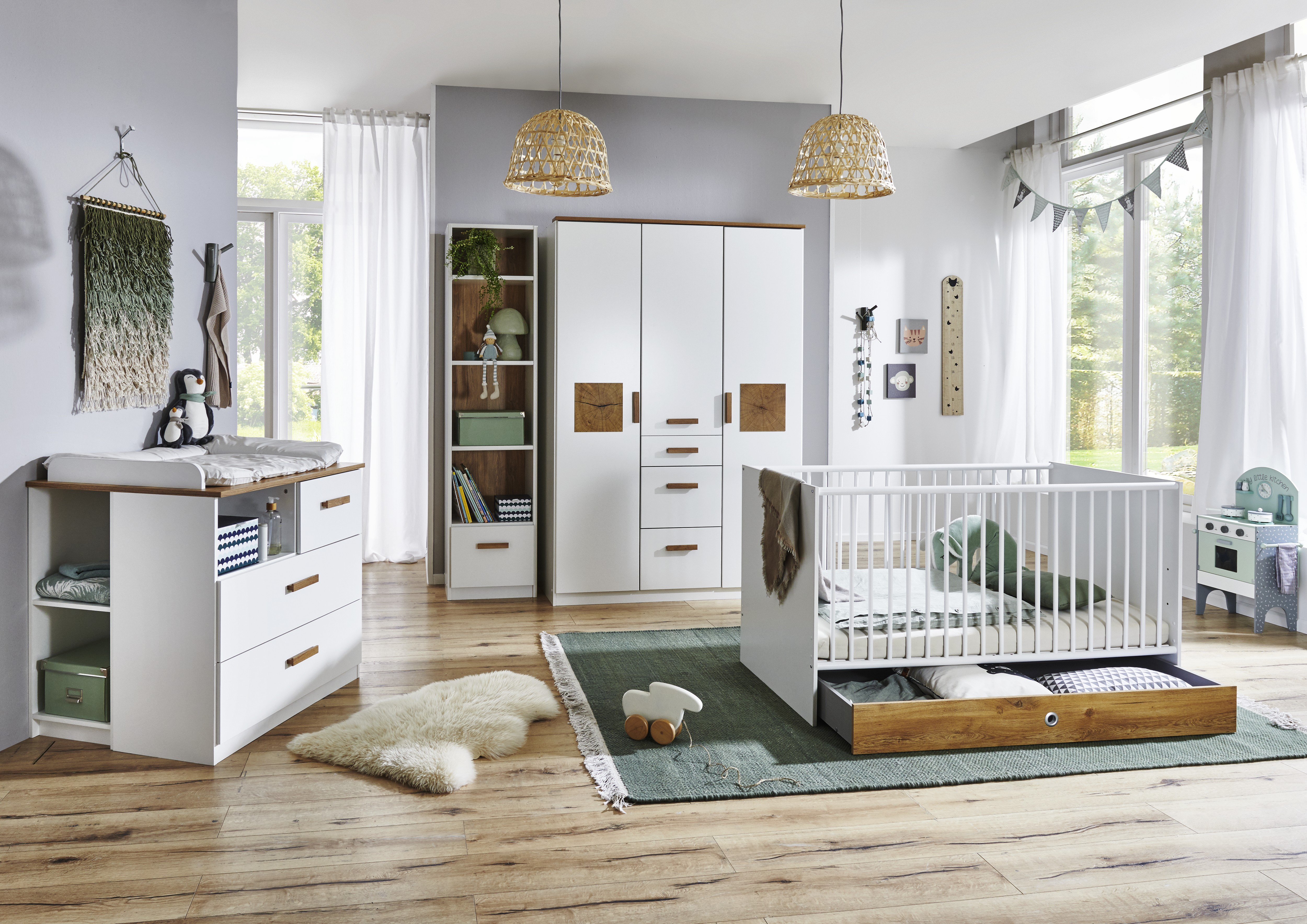 Babyzimmer Gotland 6 teiliges Komplett Set | Möbel Direkt