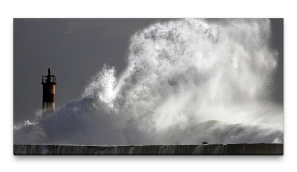 Bilder XXL Wildes Wasser 50x100cm Wandbild auf Leinwand