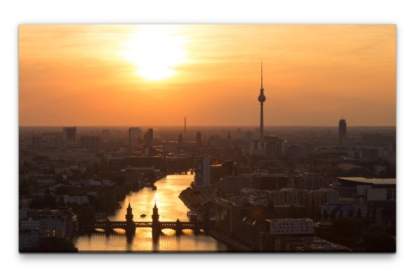 Bilder XXL Berlin in der Dämmerung Wandbild auf Leinwand