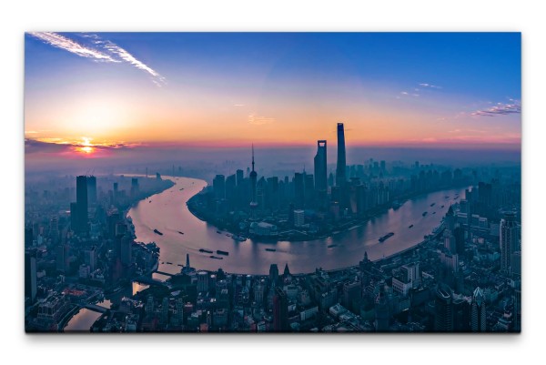 Bilder XXL Shanghai Noon Wandbild auf Leinwand