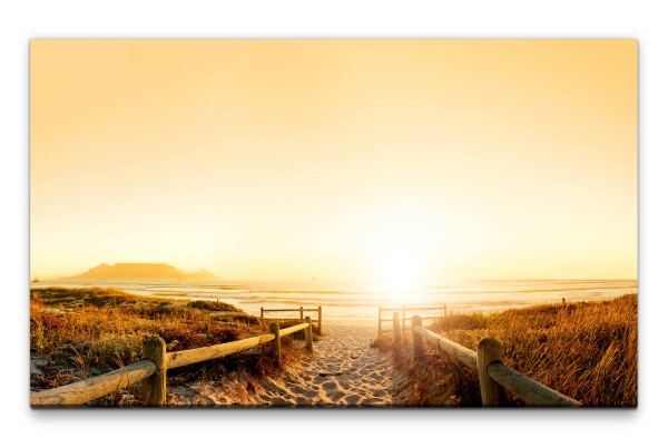 Bilder XXL Strandweg Wandbild auf Leinwand