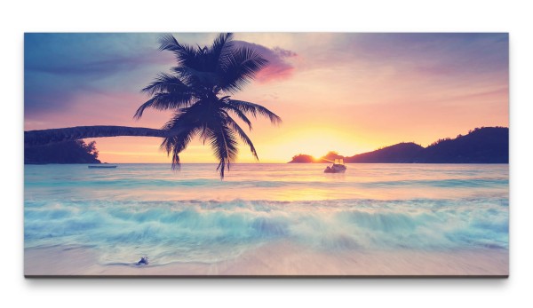 Bilder XXL Seychellen 50x100cm Wandbild auf Leinwand