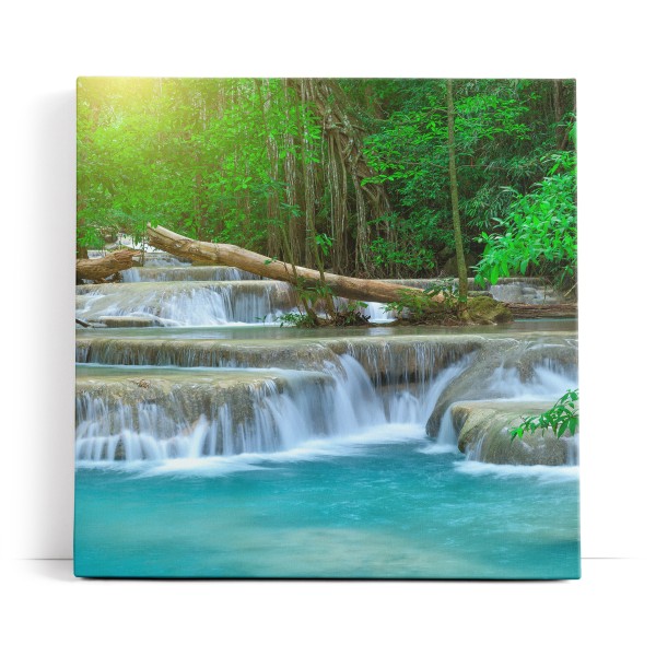 Tropischer Wasserfall Dschungel Bach Türkis Natur