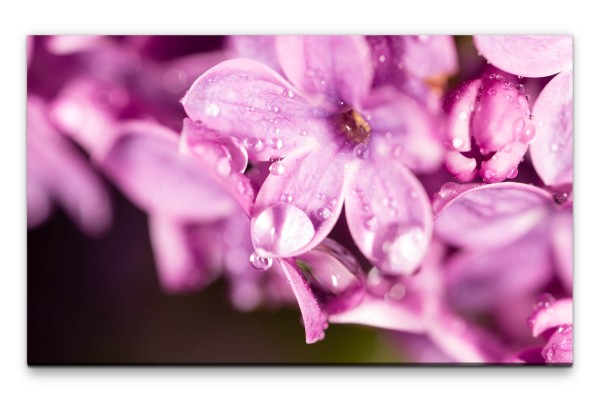 Bilder XXL pinke Blumen Wandbild auf Leinwand