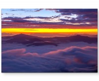 Nebel im Tal - Sonnenaufgang - Leinwandbild