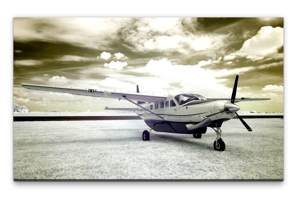 Bilder XXL Flugzeug schwarz weiss Wandbild auf Leinwand