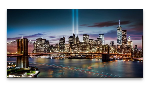 Bilder XXL New York Bridge 50x100cm Wandbild auf Leinwand