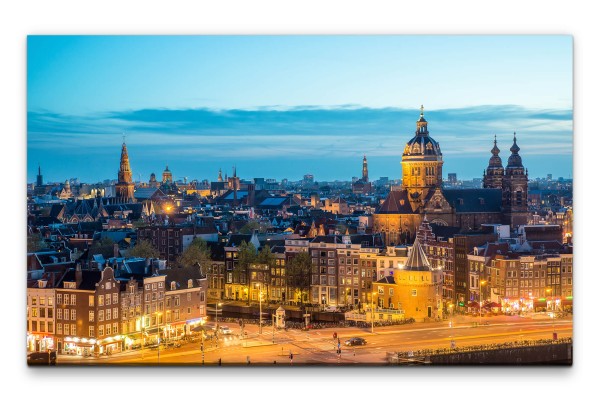 Bilder XXL Old Amsterdam Wandbild auf Leinwand