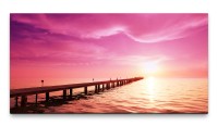 Bilder XXL Steg am Meer 50x100cm Wandbild auf Leinwand