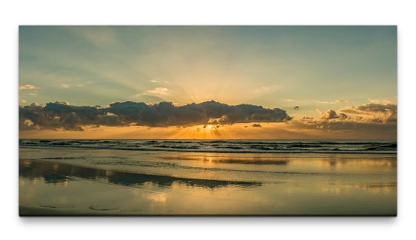 Bilder XXL Sonne und Meer 50x100cm Wandbild auf Leinwand