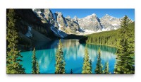 Bilder XXL Panorama Moraine See 50x100cm Wandbild auf Leinwand