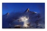 Bilder XXL Gebirge im Nebel Wandbild auf Leinwand