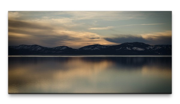 Bilder XXL Reflektion 50x100cm Wandbild auf Leinwand