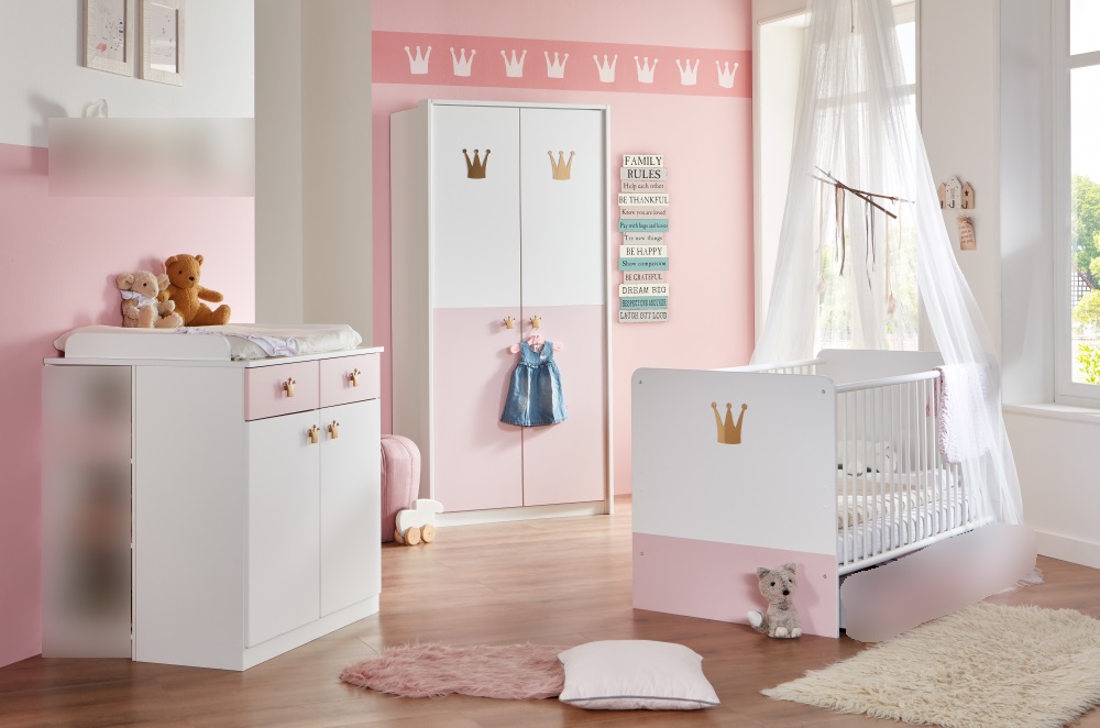 Babyzimmer CINDY von Wimex SPARSET 3 teilig Möbel Direkt