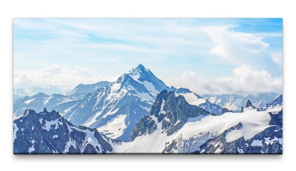 Bilder XXL Alpen 50x100cm Wandbild auf Leinwand