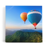 Heißluftballons Berge Irland Natur Himmel Fliegen