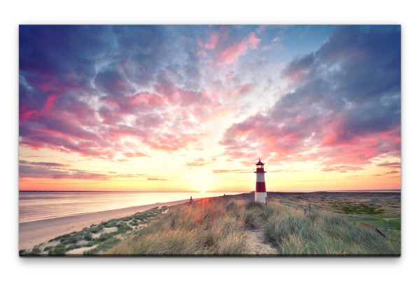 Bilder XXL Leuchtturm am Strand Wandbild auf Leinwand