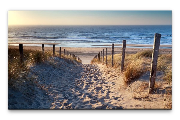 Bilder XXL Niederlande Strandweg Wandbild auf Leinwand