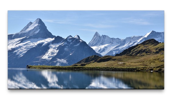 Bilder XXL Gebirge der Schweiz 50x100cm Wandbild auf Leinwand